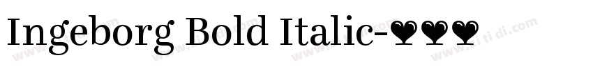Ingeborg Bold Italic字体转换